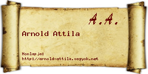 Arnold Attila névjegykártya