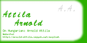 attila arnold business card